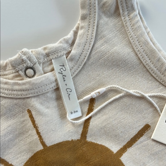 Rylee + Cru Beige Sunburst Romper - Picture 2 of 5